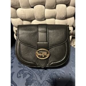 Coach Black Georgie Saddle Bag Crossbody